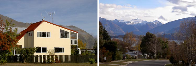 Mountain View, Wanaka (left) and View from Mountain View, Wanaka (right)